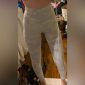 White camo Lululemon ultra high rise